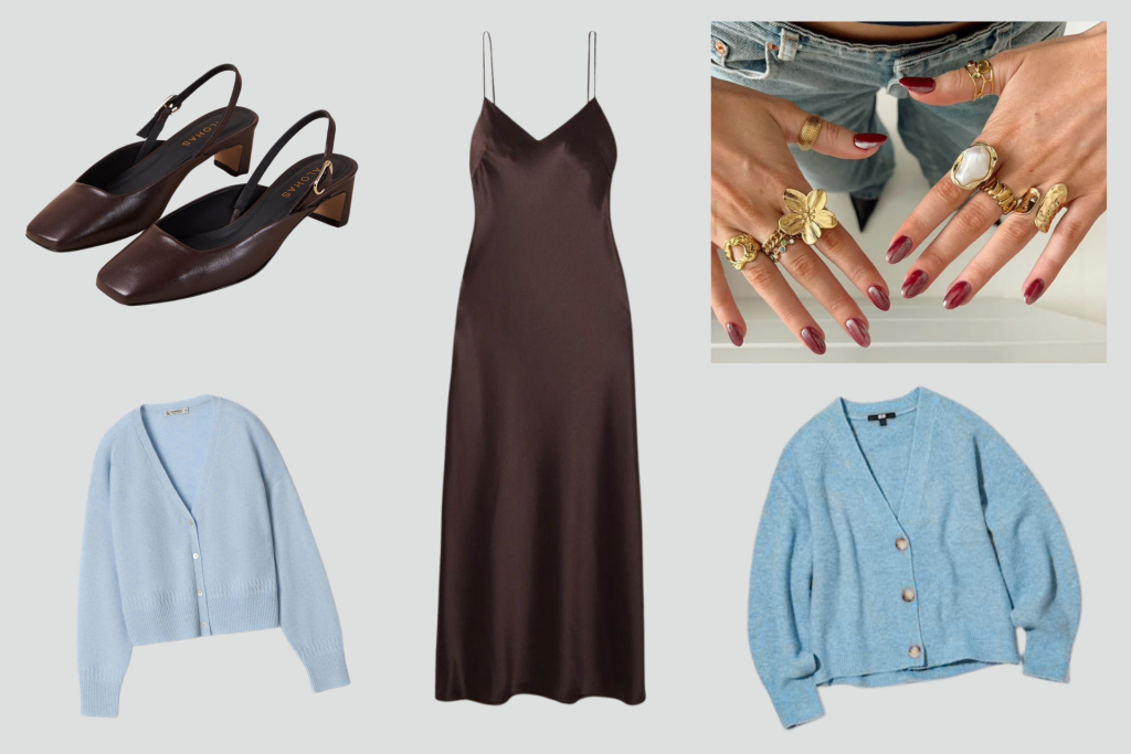 6 Ways to Wear Powder Blue and Rich Brown This Fall