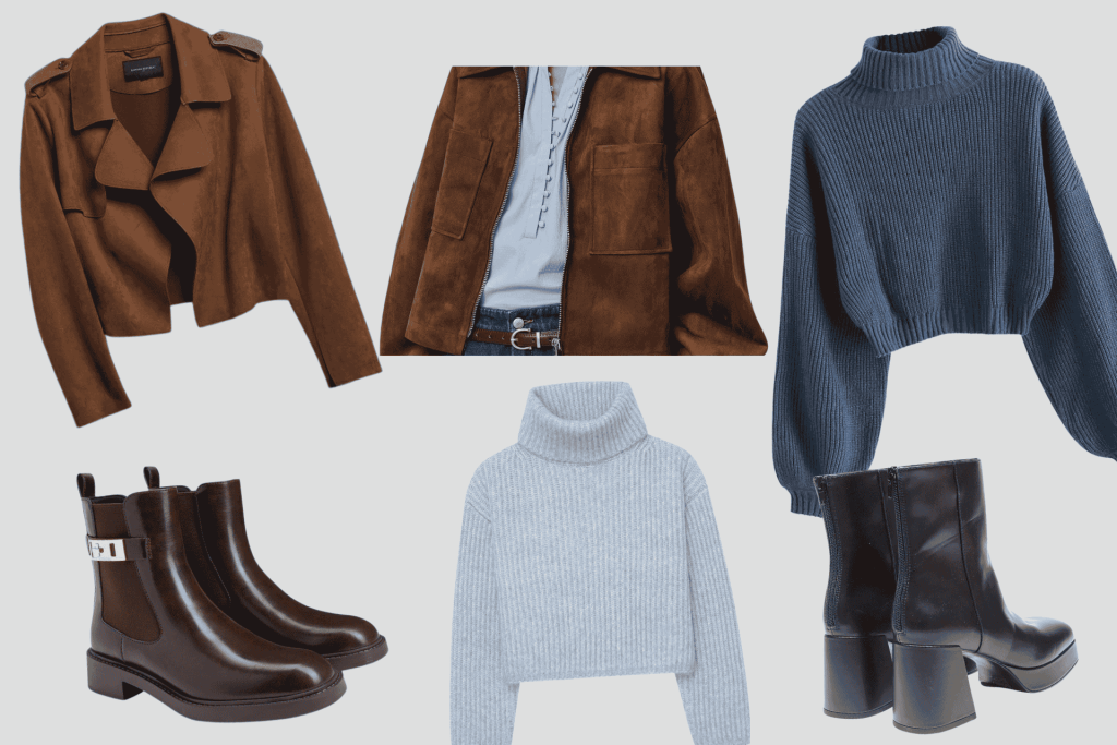 6 Ways to Wear Powder Blue and Rich Brown This Fall