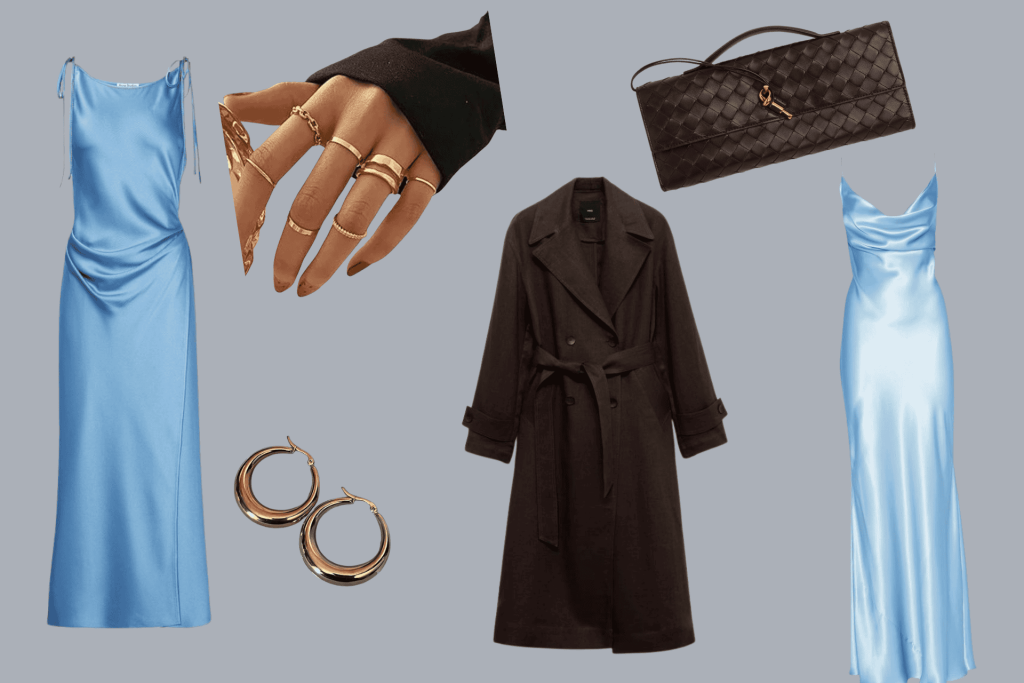 6 Ways to Wear Powder Blue and Rich Brown This Fall