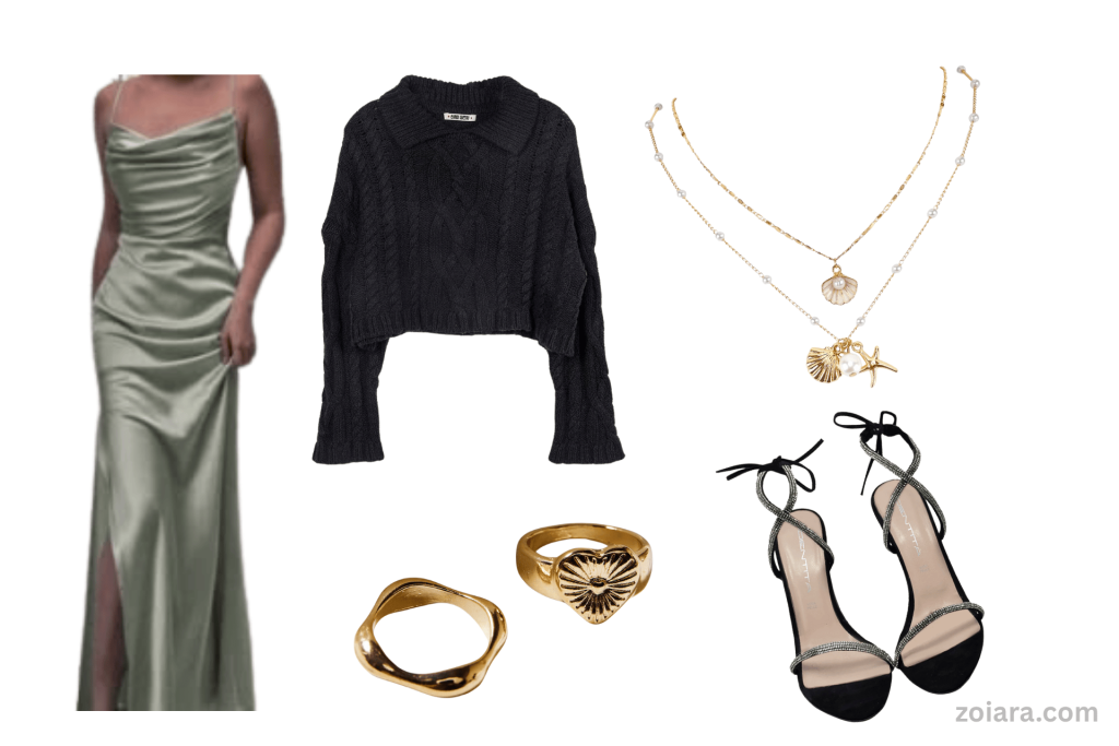 Muted Green and Charcoal outfit