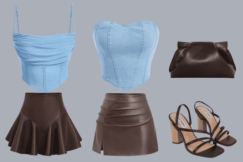 6 Ways to Wear Powder Blue and Rich Brown This Fall